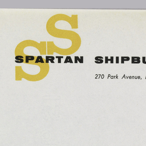 Letterhead, Spartan Shipbuilding Corporation, 1957