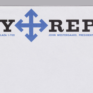 Letterhead, Albany Report, Inc., New York, NY, 1958