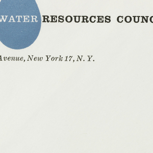 Envelope, The Water Resources Council, Inc., 270 Park Avenue, New York, NY, 1958