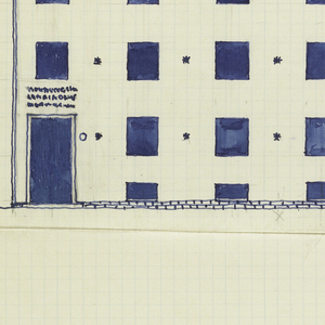 Drawing, Haus Heiligenstädterstr. (Façade Elevation), 1952–54