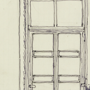 Drawing, Doorway with Potted Plant, Lilbergasse, 1950s