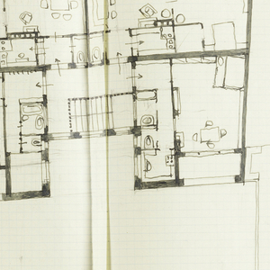 Drawing, Gemeindebau Hainburg [Municipal Apartment Building, Hainburg (Floor Plan)], 1950s