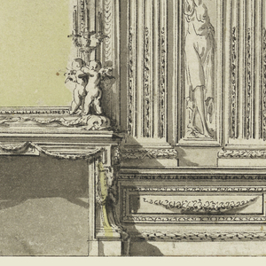 Drawing, Elevation of a Mantlepiece Wall, 1770–80