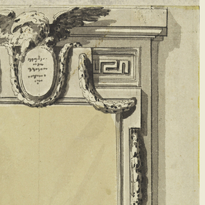 Drawing, The elevation of a mantelpiece, ca. 1775