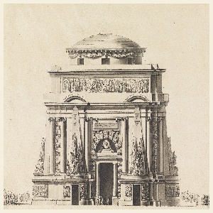 Drawing, Elevation of a Mausoleum for a Soldier (Temple of Mars), ca. 1765