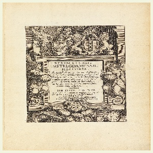 Print, Title page, "Rerum et Urbis Mstelodamensiu Historia...", 1568