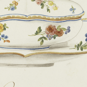 Drawing, Design for a Painted Porcelain Sugar Bowl and Stand, ca. 1775