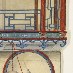 Drawing, Design for the West Wall of the Entrance Hall, Royal Pavilion at Brighton, 1802