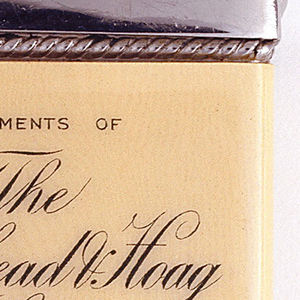"The Whitehead & Hoag Company" Matchsafe, 1900–10