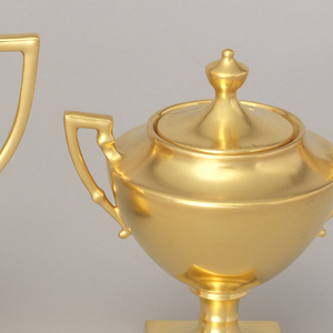 Healey Gold Jar And Lid, ca. 1893