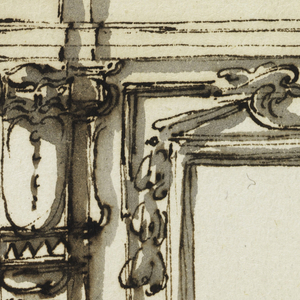 Drawing, Window case, 1740–70