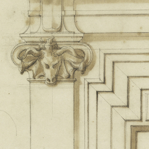Drawing, Upper Corner of a Window Frame, 1750–75