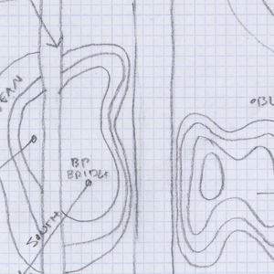 Drawing, Aqua Tower, Chicago, Illinois, USA: Sketch of Topography on Tower Site, September 14, 2004