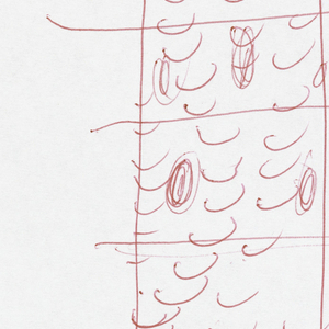 Drawing, Aqua Tower, Chicago, Illinois, USA: Sketch Translating Topography to Horizontal Layers, July 20, 2005
