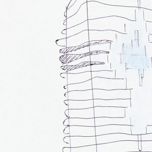 Drawing, Aqua Tower, Chicago, Illinois, USA: Sketch Working out Pools Where Slabs are Flush with Glass 2, 2007–09