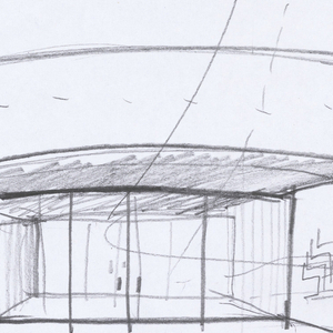 Drawing, Sketch of Entry Interior, November 14, 2011