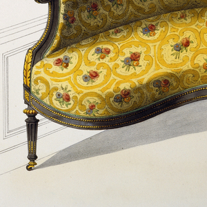 Print, Le Garde-meuble, ancien et moderne, livr. 68; Causeuse d’encoignure, plate 392, 1841–51