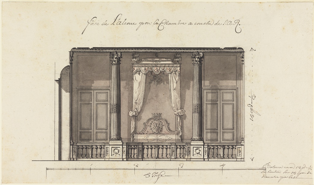 Drawing Bed Alcove For The Duc Dorléans Palais Royal - 