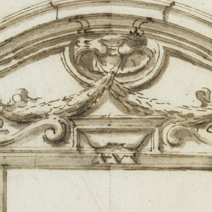 Drawing, Design for a doorcase, 1750–75