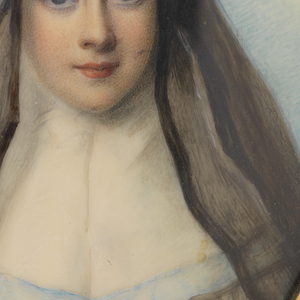 Portrait Miniature Of A Nun On A Box (England), ca. 1790