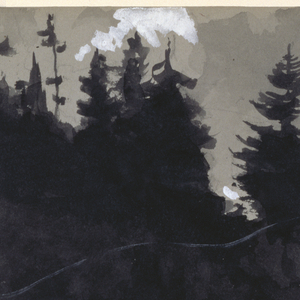 Drawing, Fisherman in Quebec, Canada, 1895