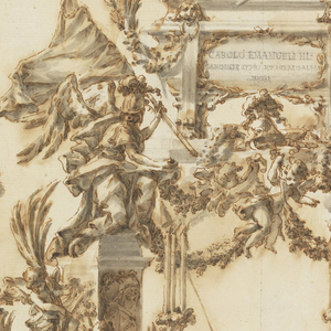 Drawing, Design for a Catafalque for Charles Emanuel III of Sardinia, 1773