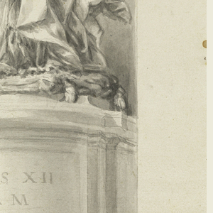 Drawing, Design for monument of Pope Clement XII, 1735