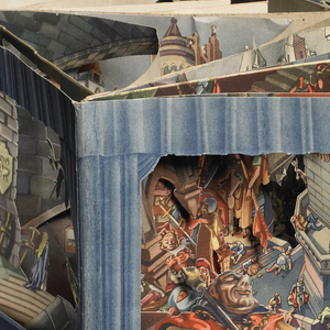Paper Construction, Dornröschen (Sleeping Beauty), Krenn’s Theater Album; Scene depicting “und dann heirateten die prinzessin und der königssohn” (And then the princess and the prince were married), 1943