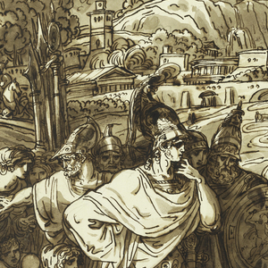 Drawing, Alexander the Great and Diogenes, 1820–22