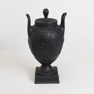 Black Basalt Covered Urn Urn