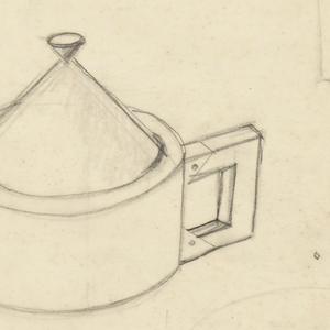 Drawing, Designs for Teapot, Trays and Salt Shaker, ca. 1928