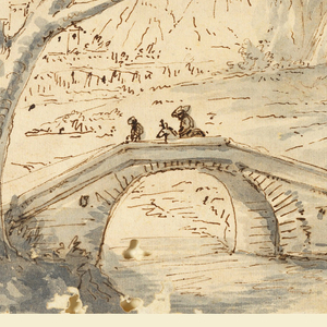 Drawing, Landscape with Bridge, 1770–1786