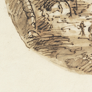 Drawing, Landscape with Rider and Bridge, 1750–1786