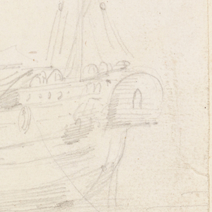 Drawing, A Sailing Ship, ca. 1780