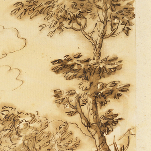 Drawing, Landscape with Temple Ruins, 1770–1786