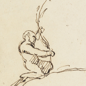 Drawing, Three sketches of cartouches, before 1775