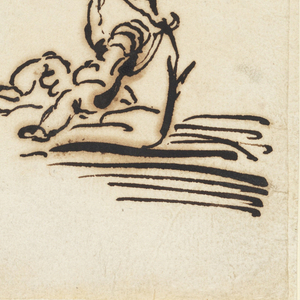 Drawing, Sketch of a cartouche, 1760–80
