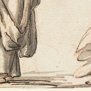 Drawing, A Classic Warrior Receives a Woman, mid- 18th century