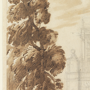 Drawing, Carriage Approaching Villa, 1755–60