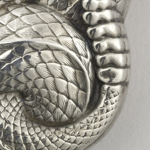 Coiled Rattlesnake Matchsafe, ca. 1890