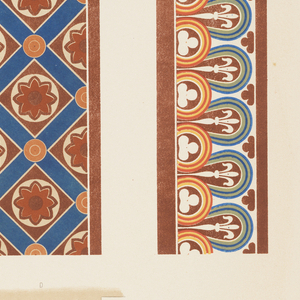 Book Illustration, Specimens of Ornamental Art, Selected from the Best Models of the Classical Epochs; Painted Details of the Lower Church of St. Francis of Assisi, 1850
