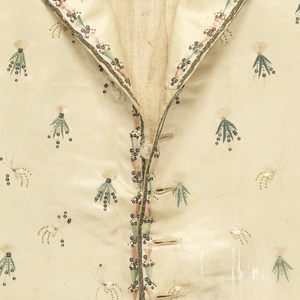 Waistcoat, Waistcoat with Embroidery and Sequins, ca. 1795
