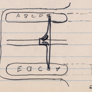 Sketch For Mechanism For Measuring Width Of Foot (USA), 1940s