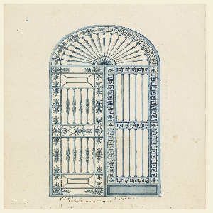 Drawing, Alternative Designs for a Metal Gate, ca. 1820