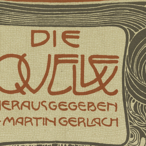 Print, Title Page, Die Quelle: Flächen Schmuck (The Source: Ornament for Flat Surfaces), plate 1, 1901