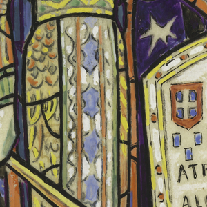Drawing, Design for Stained Glass Memorial Window to Thomas J. Post, 20th century