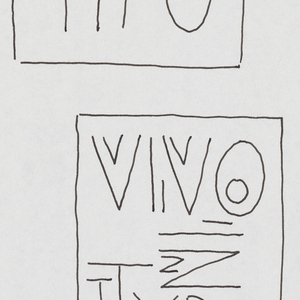 Drawing, Sketches for "Vivo in Typo" Poster with Punctuation Marks, 2008