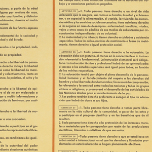 Poster, Declaracion Universal de Derechos del Hombre, ca. 1950