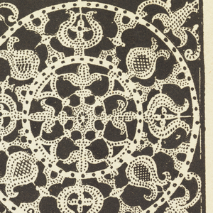 Book Illustration, Corona delle nobili, et virtuose donne, vol. 4, Lace Design, plate 3, 1608