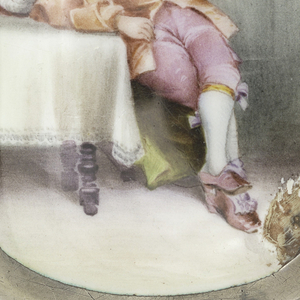17th Century Gentleman Smoking Pipe Matchsafe, ca. 1900